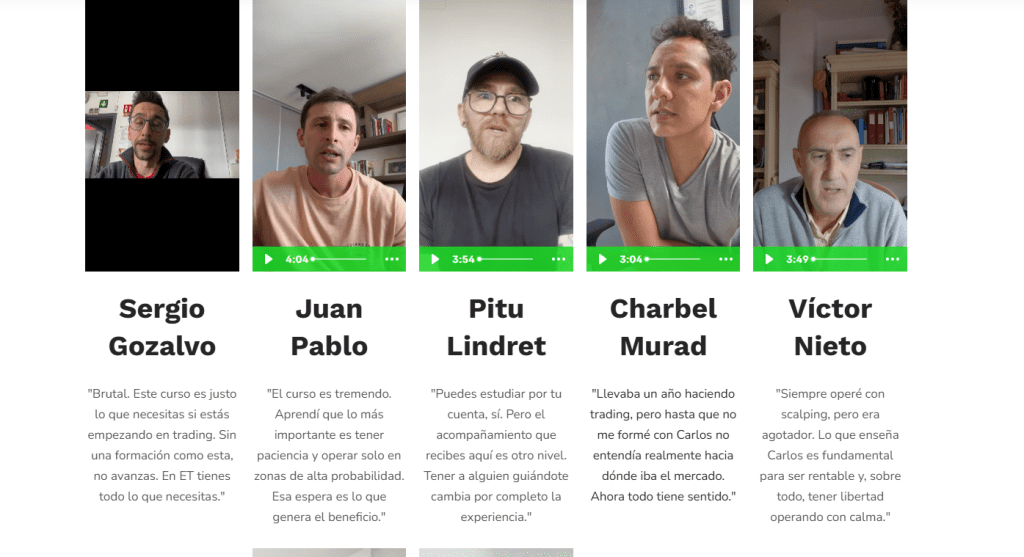 testimonios opiniones