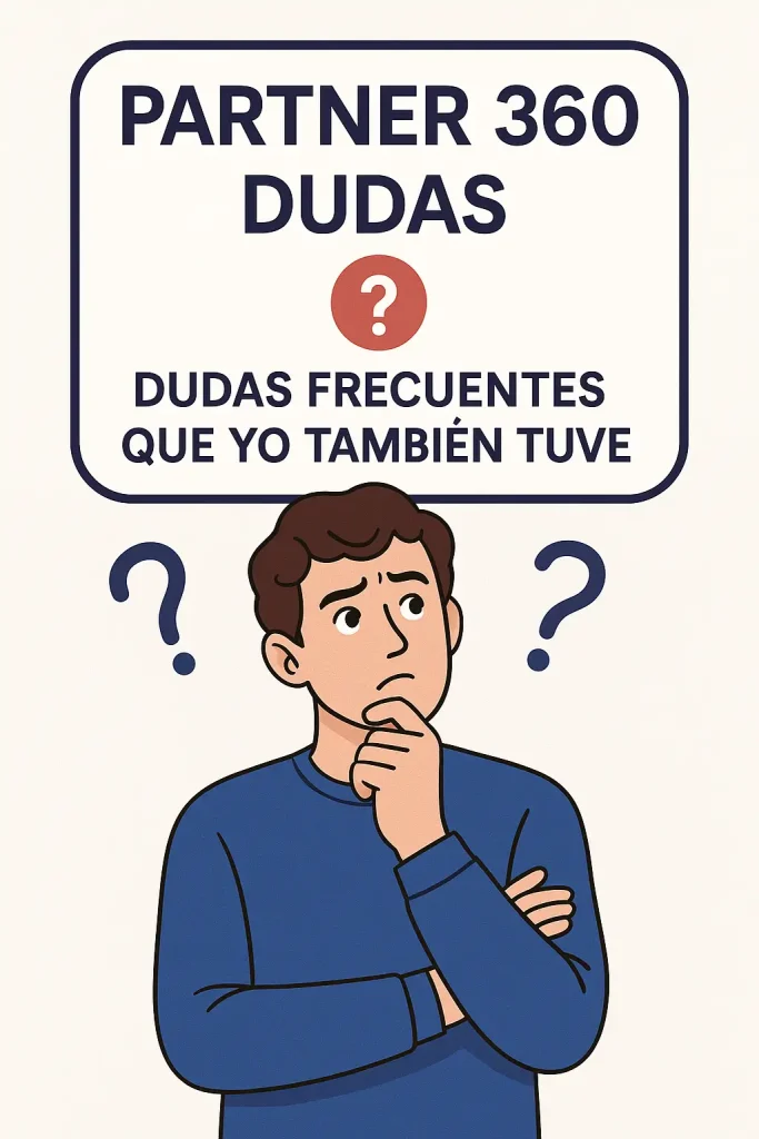 Persona haciéndose preguntas frecuentes sobre Partner 360
