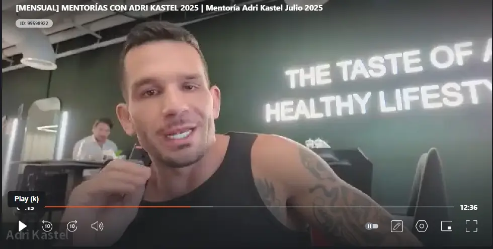captura de pantalla de una mentoría de adri kastell
